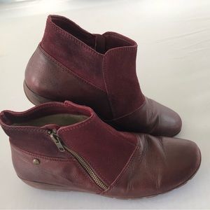 Hush Puppies leather boot , Women’s 9.5 , Burgundy, Khoi Bondy